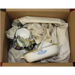 BOX OF CORNINGWARE AND PYREX