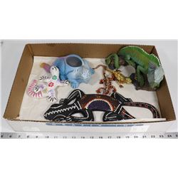 BOX WITH COLLECTION OF IGUANA & LIZARD
