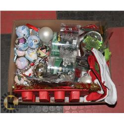 BOX W/CHRISTMAS ITEMS INCL. MUSICAL