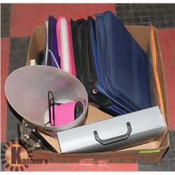 LARGE BOX FULL OF OFFICE SUPPLIES (LOTS OF
