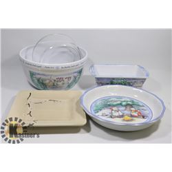3-PC CHRISTMAS BAKEWARE SET WITH