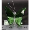 Image 1 : SMALL CRYSTAL BUTTERFLY WITH GREEN WINGS
