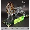 Image 1 : CRYSTAL LION FIGURE WITH DECORATIVE BASE