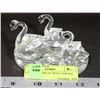 Image 1 : CRYSTAL DISPLAY WITH 3 SWANS