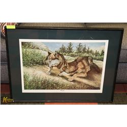 LIMITED EDITION WOLF PRINT "PARENTS" #32/4250 BY