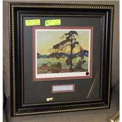 TOM THOMSON AUTOGRAPHED PRINT FRAMED ON CHOICE