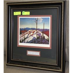TOM THOMSON AUTOGRAPHED PRINT FRAMED ON CHOICE