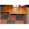 Image 1 : TEAK KITCHEN TABLE WITH DRAW LEAFS 33 1/2"-NO LEAF
