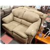 Image 1 : PAIR OF BROWN FABRIC LOVESEATS 60"