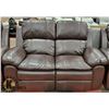 Image 5 : NEW BROWN LEATHERETTE RECLINING 3 PC 86"