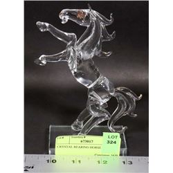CRYSTAL REARING HORSE FIGURE