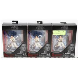 LOT OF 3 HASBRO STAR WARS BLACK SERIES "REY" ACT