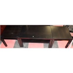 BLACK 3 PC COFFEE TABLE SET