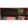 Image 1 : BLACK 2 PC COFFEE TABLE SET.