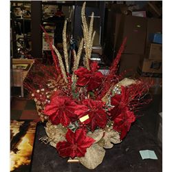 LARGE POINSETTIA CHRISTMAS FLORAL DISPLAY