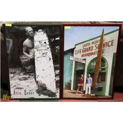 LOT OF 2 FRAMED BEACH THEMED PICTURE