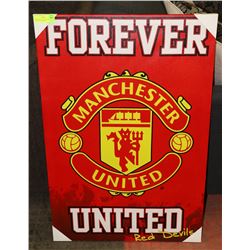 "FOREVER UNITED" RED DEVILS MANCHESTER ART ON