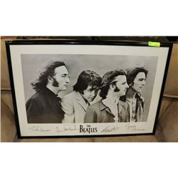 BEATLES FRAMED PICTURE WITH LITHOGRAPHIC