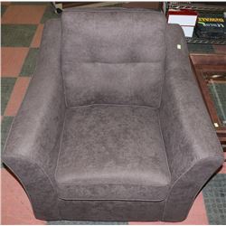 DARK GREY FABRIC SOFA CHAIR. FURNITURE