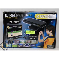 WIRELESS VIDEO GAME CONSOLE WITH 60  GAMES NEW