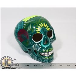 MEXICO SUGAR SKULL GREEN AND YELLOW
