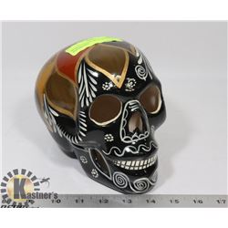 MEXICO SUGAR SKULL BLACK, GOLD AND BROWN