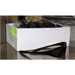 BOX OF BLACK OAKLEY STYLED SUNGLASSES
