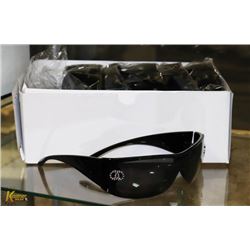 BOX OF BLACK CHANEL STYLED DESIGNER SUNGLASSES