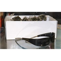 BOX OF BLACK MATTE DESIGNER SUNGLASSES