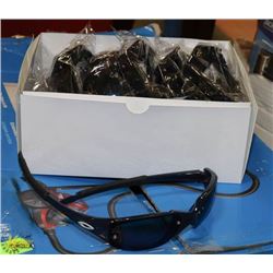 BOX OF DARK BLUE OAKLEY STYLED SUNGLASSES