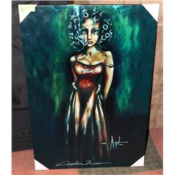 ANGELINA WRONA SMOKING LADY ART ON CANVAS