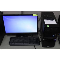 INTEL I5 COMPUTER TOWER WITH MONITOR KEYBOARD