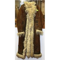 SUEDE COAT WITH WOOL INSIDE - SMALL TEAR UNDER ARM