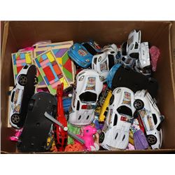 BOX OF DOLLAR STORE TOYS