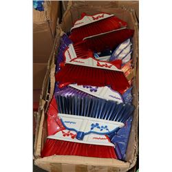 XL BOX OF SWEEPERS WITH DUST PANS