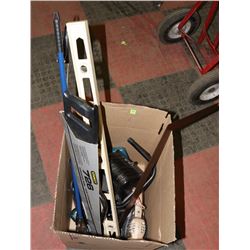 BOX OF ASSORTED TOOLS