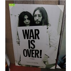 "WAR IS OVER! IF YOU WANT IT" JOHN AND YOKO ART ON