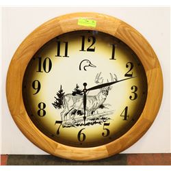 DUCKS UNLIMITED WALL CLOCK 24"