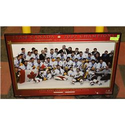 TEAM CANADA 2002 MENS CHAMPIONS 22 1/2 X 34