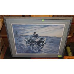 R.C.M. PRINK 36"X30" LAST RCMP DOG TEAM PATROL IAN
