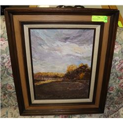 ORIGINAL FRAMED OIL PAINTING COUNTRY SCENE