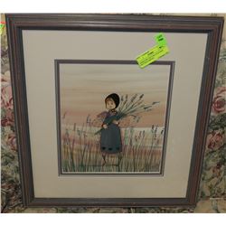 AMISH GIRL PICTURE ACID FREE MATTING LIMITED