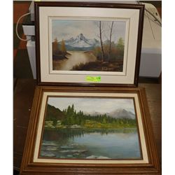2 OIL PAINTINGS 20"X16" LANDSCAPE SCENES