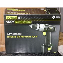 NEW 9.6 VOLT POWER-IT CORDLESS DRILL. TOOLS