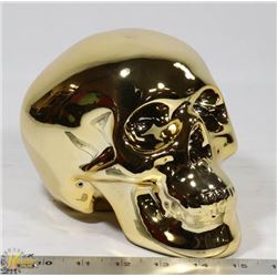 GOLD TONE SKULL PIGGY BANK - ON CHOICE