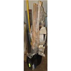 4 NEW SHOVELS WITH ROUND TOP.