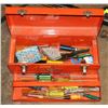 Image 1 : RED TOOL BOX WITH CONTENTS