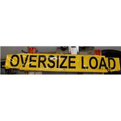 OVERSIZE LOAD SIGN WITH AMBER LIGHTS