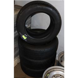 SET OF FOUR UNIROYAL TIRES 215/60R16.