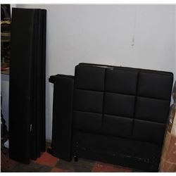 BLACK LEATHERETTE SINGLE SIZE BEDFRAME NO HARDWARE